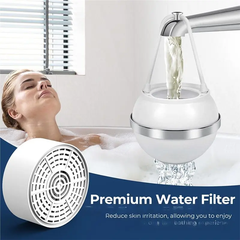 B01C-Easy-To-Install Bath Ball Replacement Filter-Eco-Friendly& Skin-Safe Water Filtration System