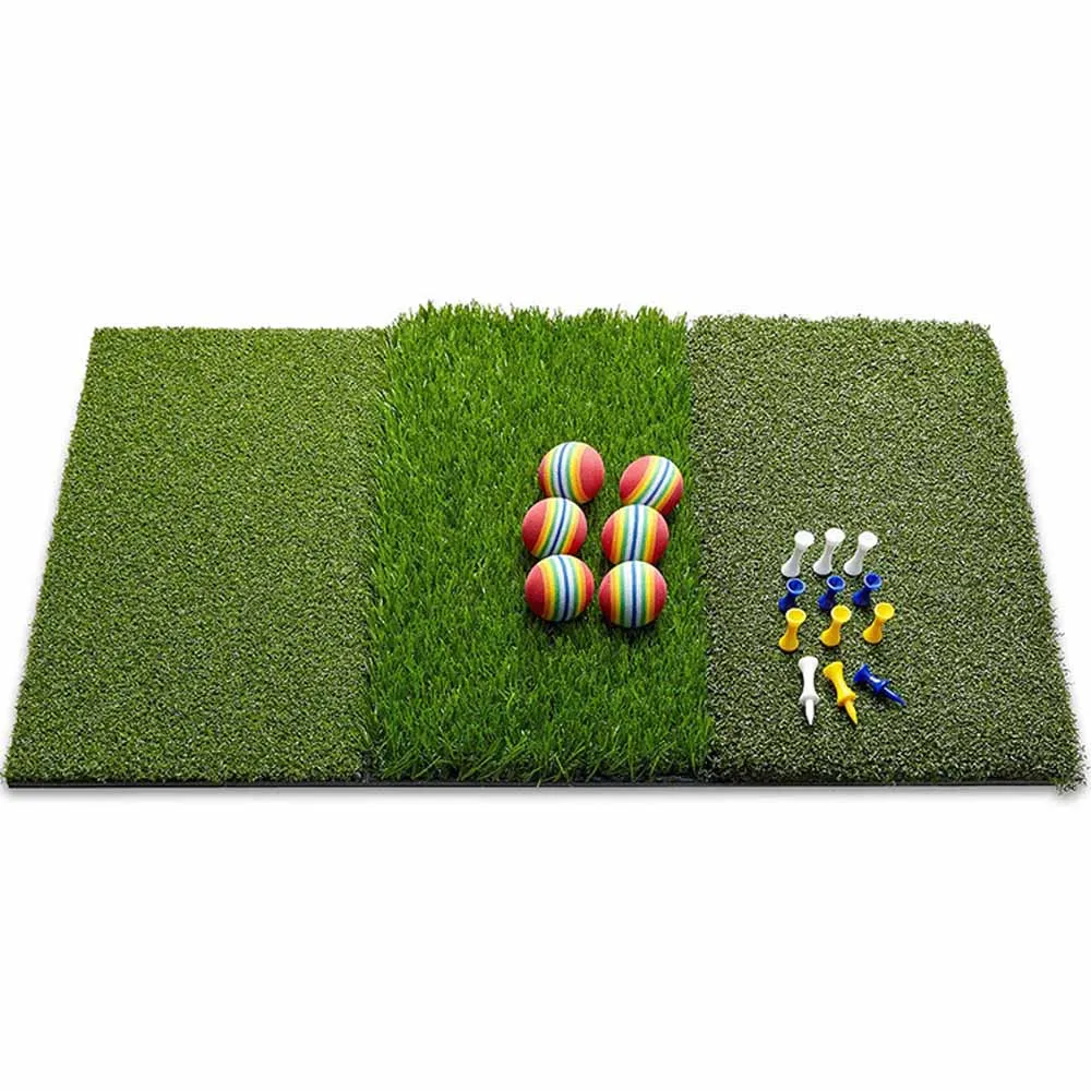 Golf Practice Hitting Net Indoor Backyard Home Chipping 2 Target & Swing Training Aids with A Tri-Turf Mat and Carry Bag