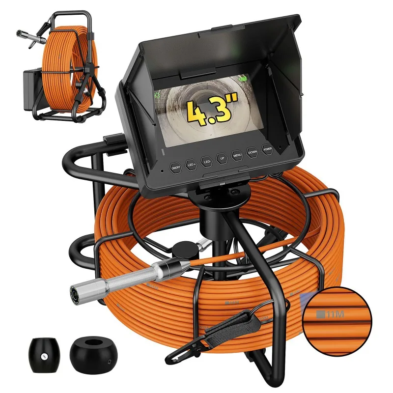 Industrial HD Pipeline Camera, Sewer Inspection Endoscope with Rotatable Waterproof Probe