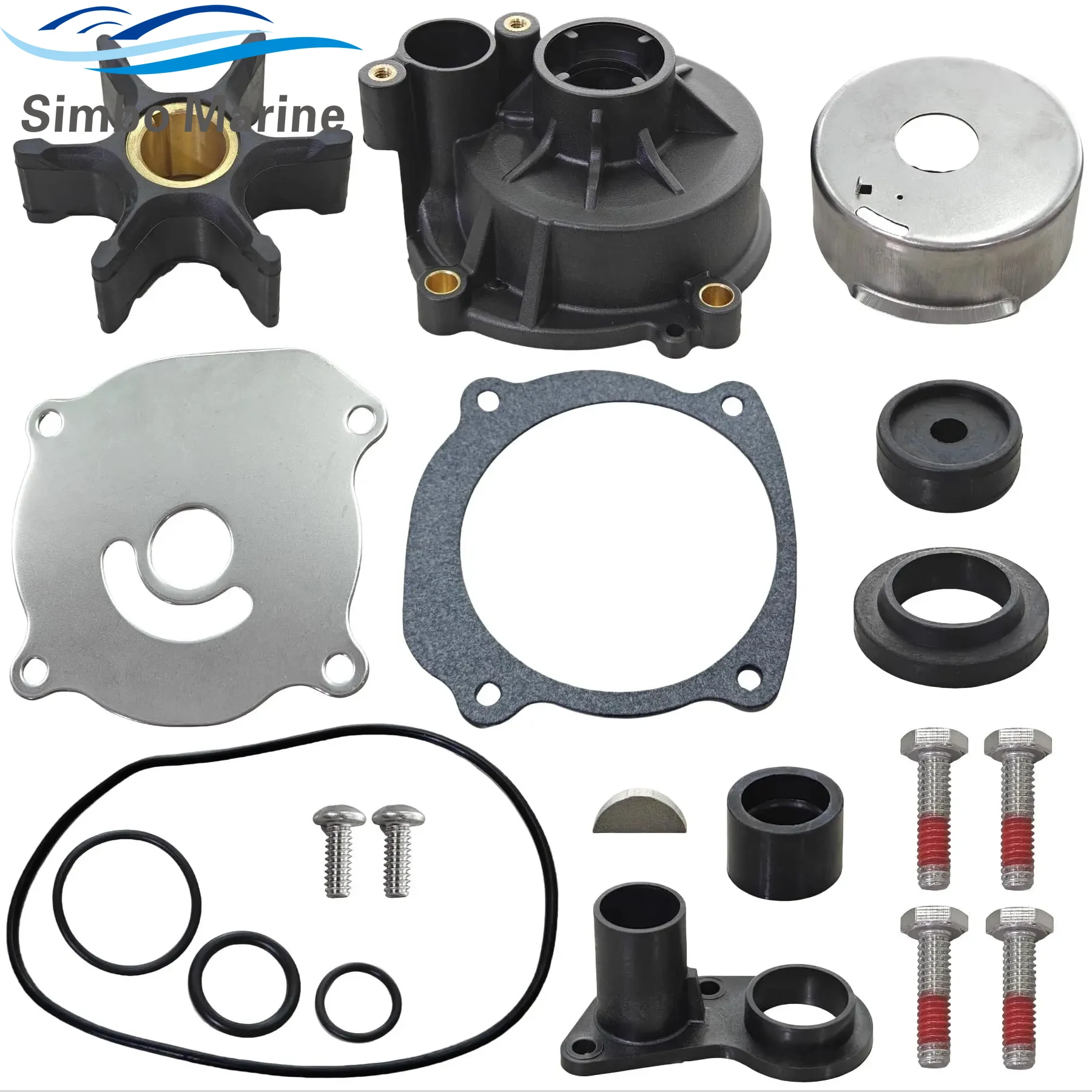 

Outboard Water Pump Impeller Repair Service Kit for Johnson Evinrude 85 115 140 150 175 200 235 HP 0395073 0777813 0388644