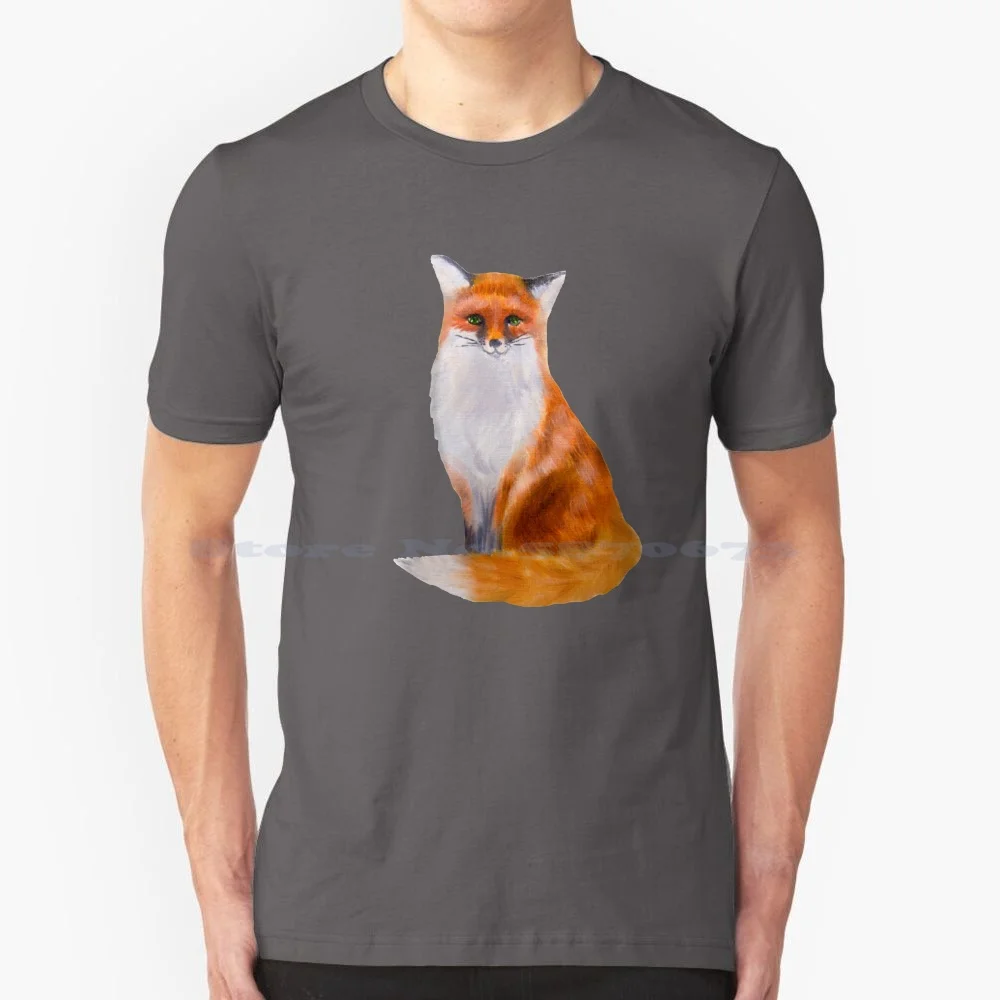 Fox Painting Tatra Cottage T Shirt 100% Cotton Tee Red Fox Tatracottage Tatra Cottage Fox Art Fox Painting For Illustration