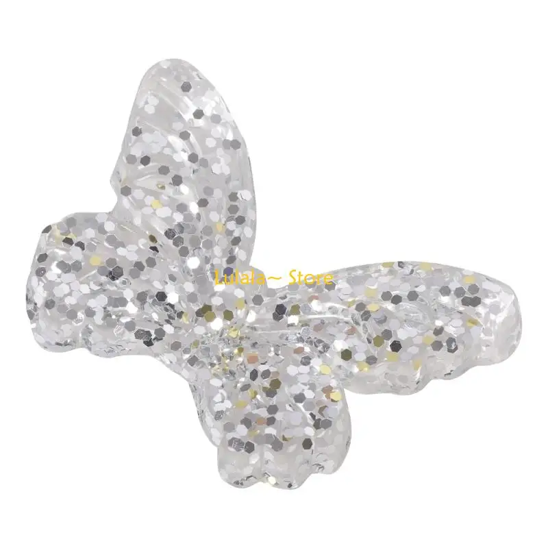 Y4QA Blingbling Sensory Game TPR Material Sequins Butterfly For Office Study Stress Relief Hand Therapy