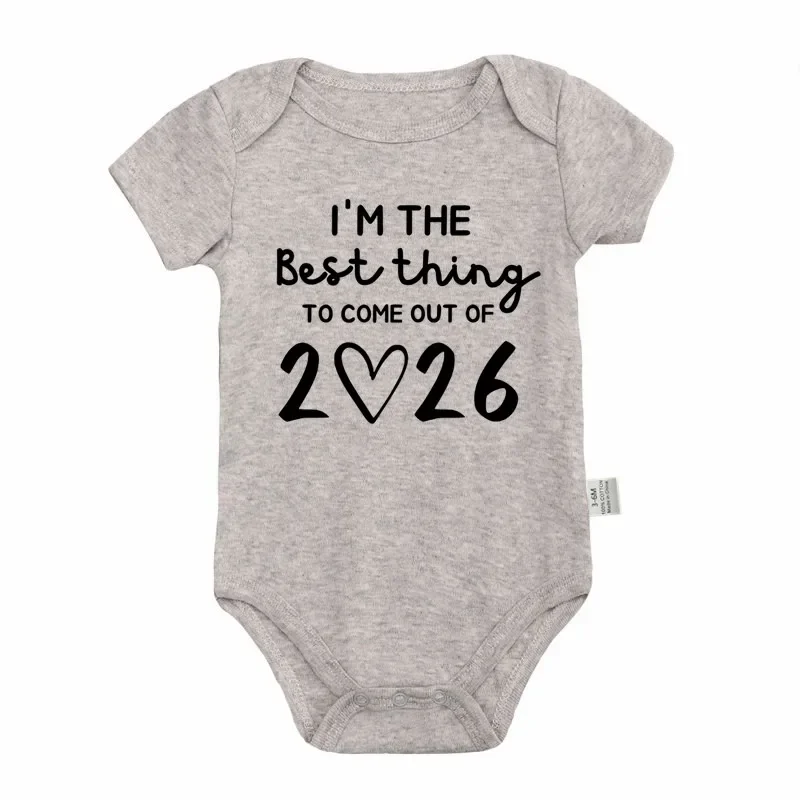 أنا أفضل شيء لعام 2026 ملابس أطفال حديثي الولادة ملابس صيفية قطنية بيضاء للرضع بأكمام قصيرة للأولاد والبنات رومبير #6
