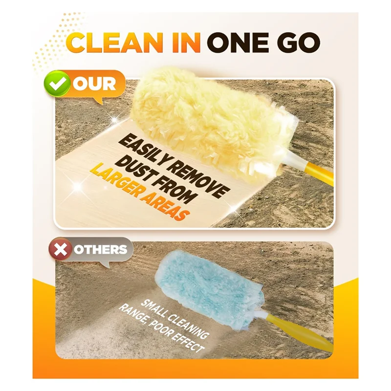 

ABKO-Для уборки домашней многофункциональной поверхности 360° ° Пылесосы большего размера для чистки жалюзи, вентиляторов, углов (только тряпка)