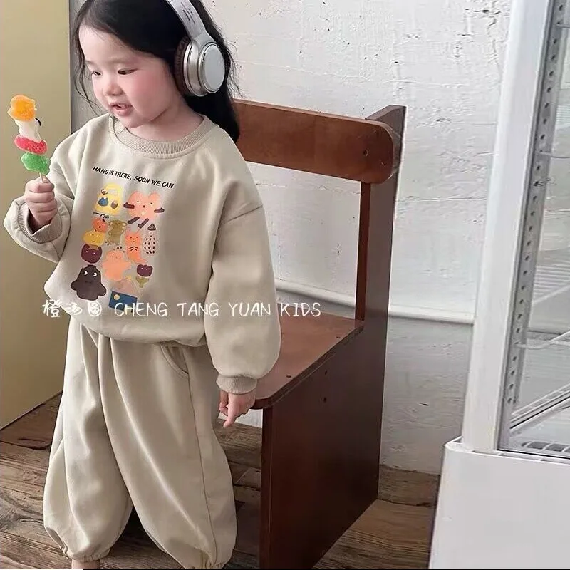 Children Clothing Suits New Kindergarten Autumn Spring Sets Baby Boys Girls Sports Print Sweatshirts+Sweatpants 2Pcs Outfits