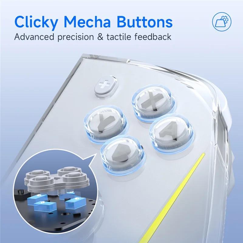 Controlador SCLS para Switch/OLED Compatible con Nintendo Switch/OLED con controlador de efecto Hall NFC RGB de 6 ejes