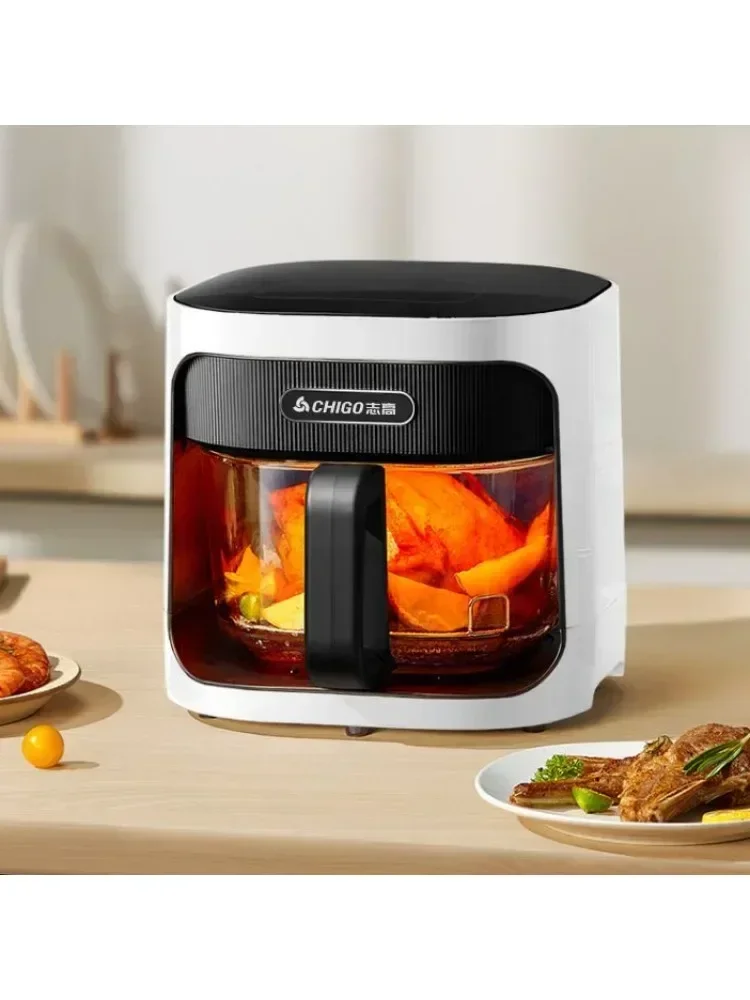 Friteuse à air visible en verre domestique nouvellement lancée, four électrique intelligent, entièrement automatique et multifonctionnel de grande capacité