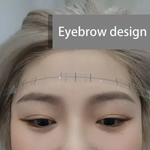 

30pcs Eyebrow Ruler Stickers Disposable Adhesive Eyebrow Measurement Stencil For Microblading Permanent Makeup Tools