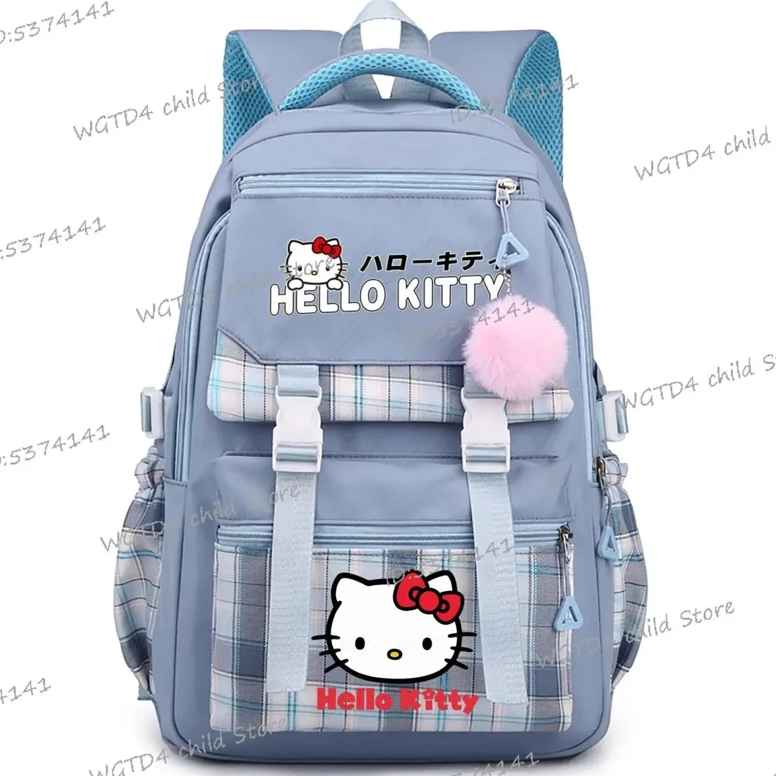 

Sanrio Hello Kitty Cartoon Backpack Student Kids Rucksack Laptop Books Bag Hello Kitty Large Capacity School Kawaii Anime Bag