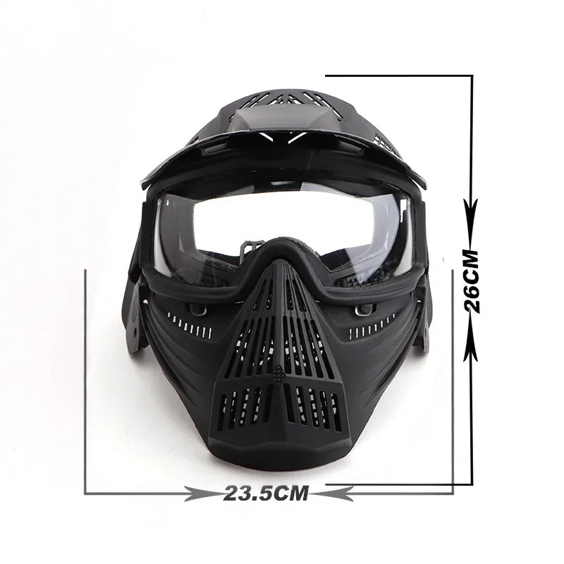 Airsoft Paintball Mask Protection Full Face Mask with Lens Goggles Hunting CS Games Mask Custom