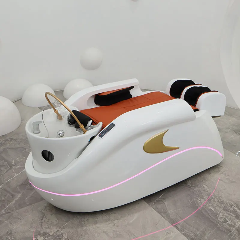 Multifunctional luxury fully automatic first-class space capsule intelligent electric massage head massage shampoo bed