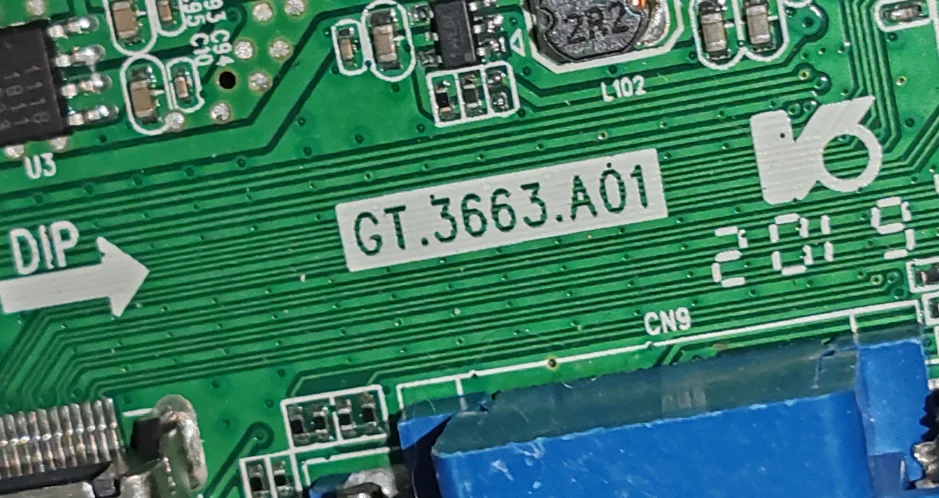 GT.3663.A01 Płyta główna telewizora LED RF+VGA+2AV+HDMI+USB dla rozdzielczości 1366x768