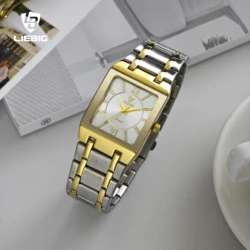 LIEBIG Luxury Quartz Wristwatches Fashion Automatic Women's Watches Elegant Stainless Steel Strap Time Mens Watch Reloj Mujer