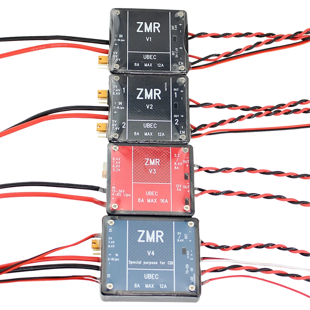 Módulo duplo do regulador de tensão do bec de zmr 8a ubec v1 v4 2-6s/v3 4-8s para rc quadcopter fpv que compete o zangão fix-asa multirotor