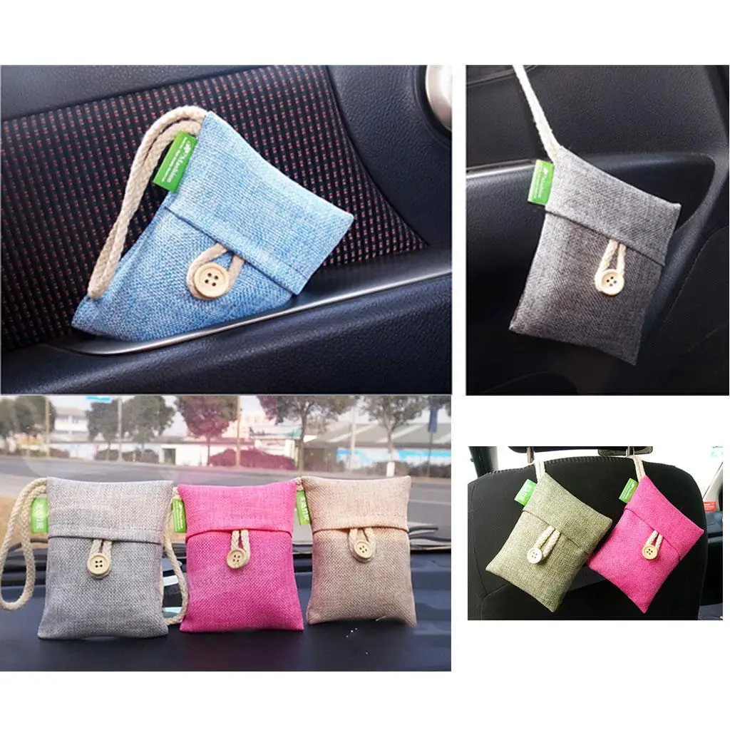 

Air Purifying Bags with Bamboo Charcoal Odor Absorber Reusable Deodorizer Bag for Car Home Shoe Cabinet