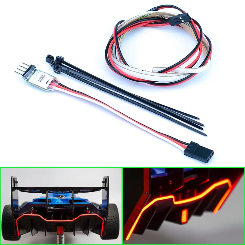 1/7 RC LED Simulation Red Penetration Light for 1/7 ARRMA FELONY 6S BLX INFRACTION LIMITLESS V2 Street Bash All-Road Muscle Car