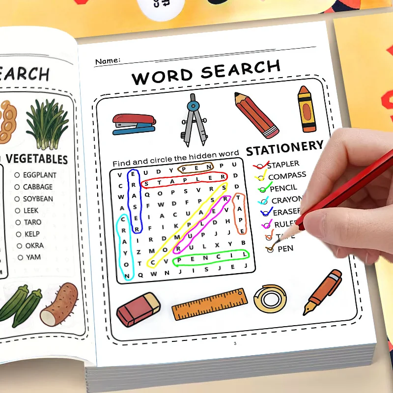 My First Word Search for Kids Ages 4-6: Find Sight Words in Fun Easy Large Print Shaped Puzzles | Big Coloring on Each Page