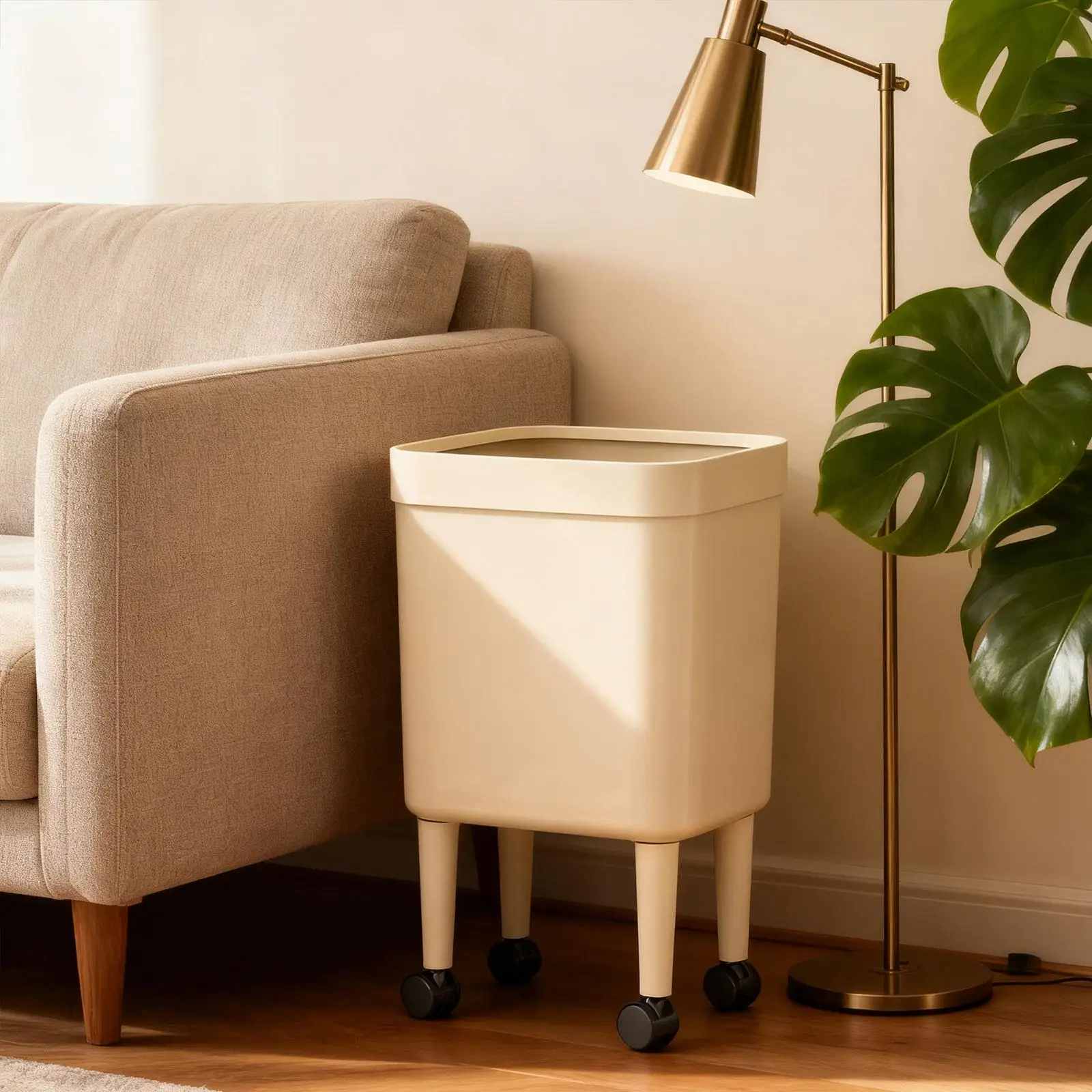Trash Can Practical Waste Bin Garbage Can Wastebasket for Office Kitchen Bedroom Toilet