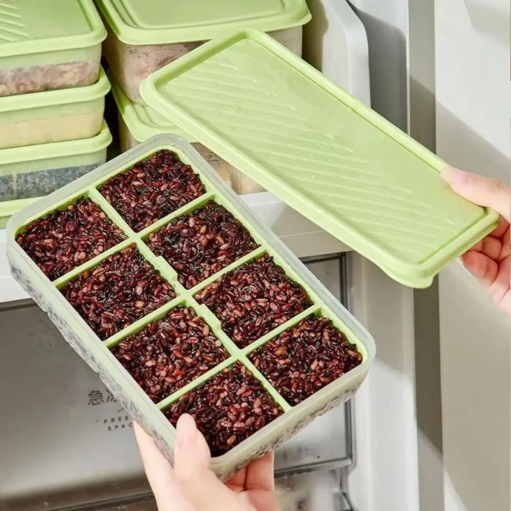 4/8/24 Grids Food Storage Box Food-grade Meat Rice Sub Packing Fresh Keeping Container Sealed Non-stick Partitioned Storage Box