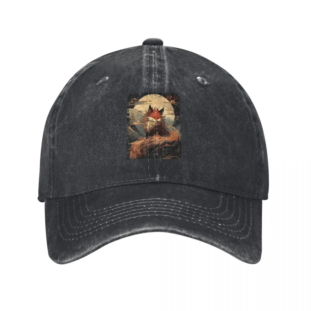 ao-ar-livre-vintage-cenario-japones-lua-noite-raposa-demonio-demin-chapeu-de-caminhoneiro-leve-chapeu-de-golfe-bone-de-beisebol-feminino