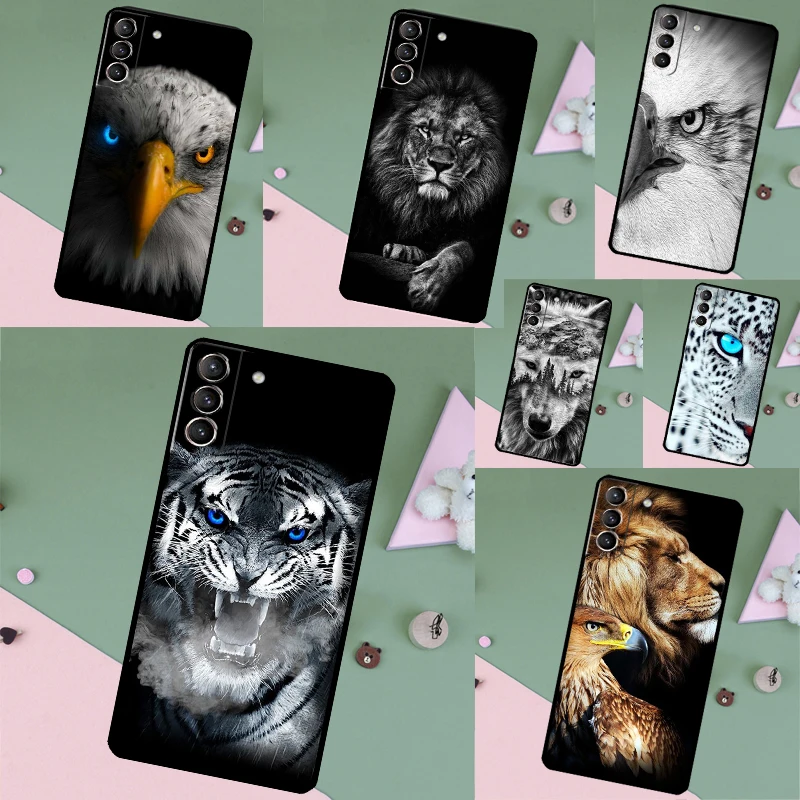 Animal Lion Wolf Tiger Eagle Case For Samsung Galaxy S26 Ultra S25 S23 S22 S21 S24 Ultra S10 S20 Plus S25 FE Phone Cover