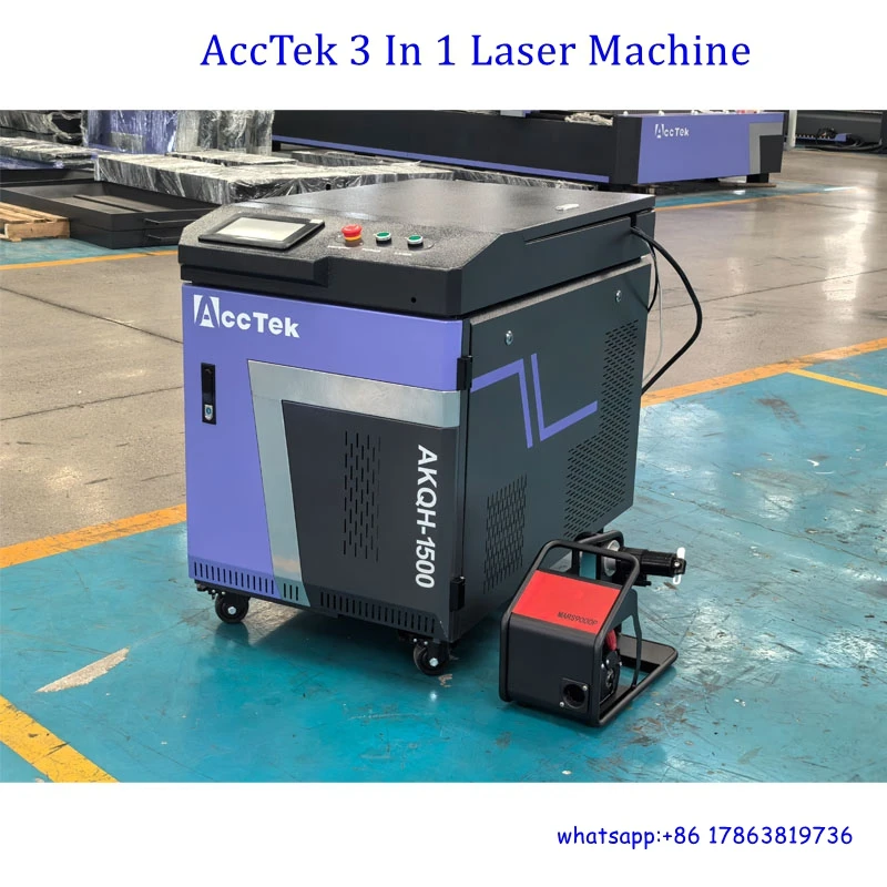 3000W Handheld Fiber Laser Welding Machine And Laser Cleaning And Cutting Machine 4 In 1 Function