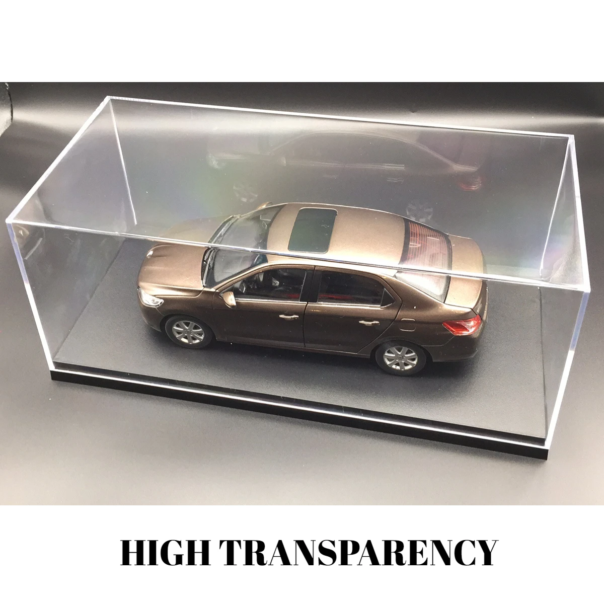 Escala 1:24 1:18, vitrina de modelo de coche, acrílico transparente, cubierta dura a prueba de polvo, caja de PVC para figura coleccionable en miniatura
