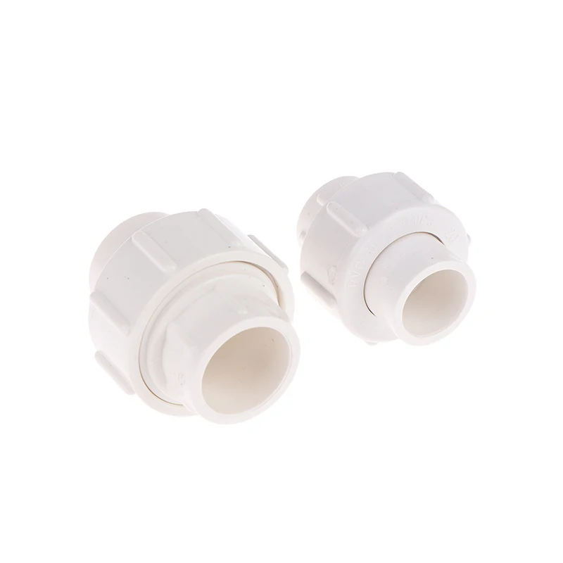 1 peça 20/25/32/40/50mm rosca fêmea dupla conector de união de pvc tanque de peixes junta removível acessórios de irrigação de jardim