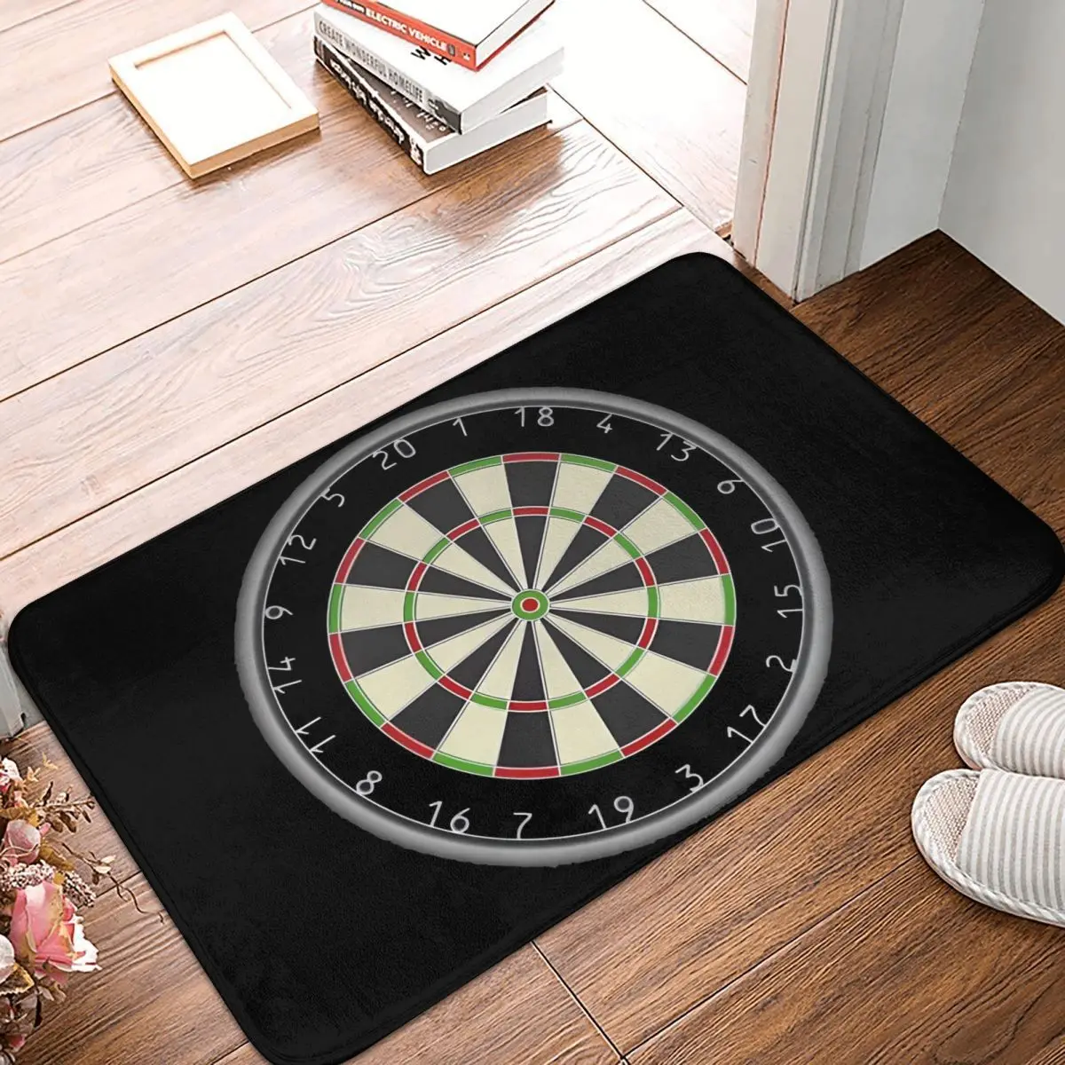 Dart Board Arrow Target Bath Mat Anti-Slip Toilet Mat Quick Drying Kitchen Shower Room Foot Mat Velvet Soft Bathroom Accessories