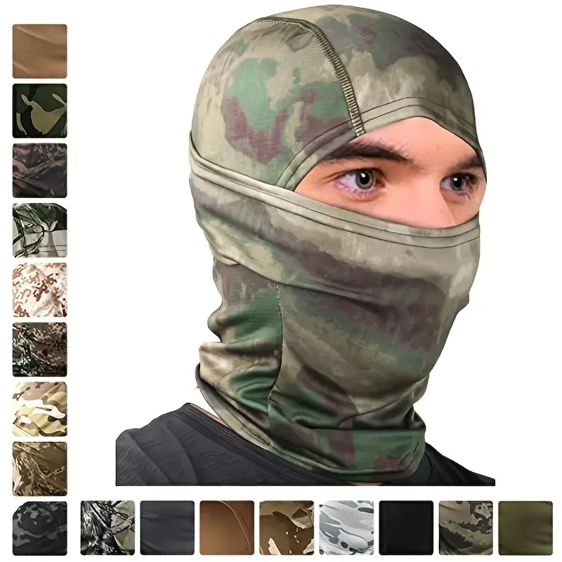 Bivakmuts camouflagemasker, UV-bescherming windkap tactisch masker, geschikt voor skiën fietsen buiten vissen jagen