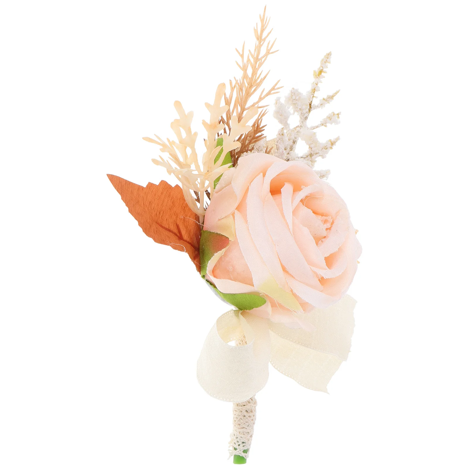 

Simulated Flower Brooch Wedding Corsage Delicate Bridal Chest Corsage Artificial Flowers for Bride Groom Wedding Photoshoot