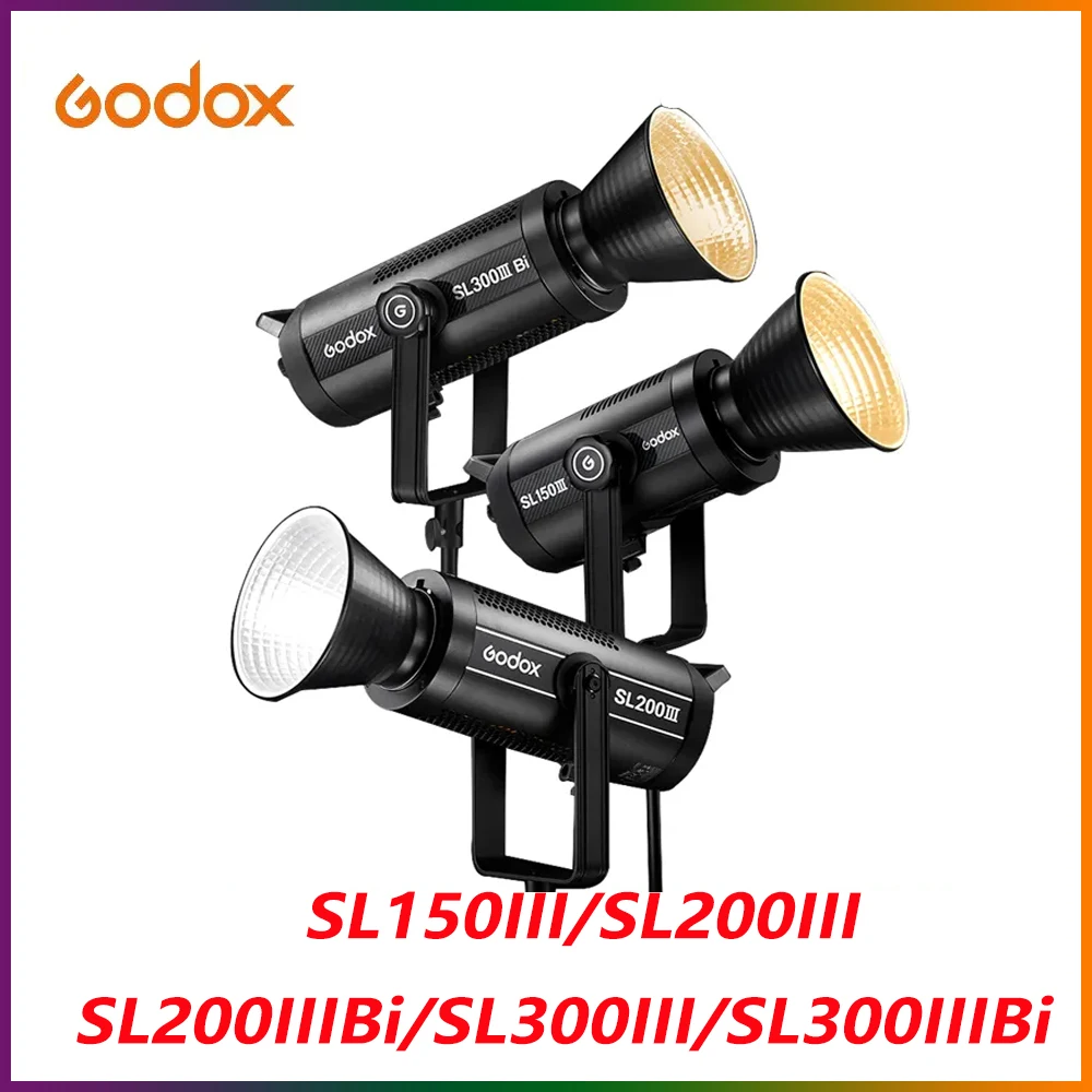 Godox SL300III 2800K-6500K LED Video Light 300W Bowens Mount Daylight Lamp for Video Recording SL150III/SL200III