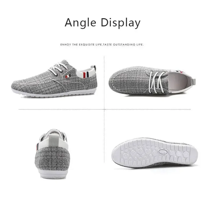 Autumn Winter Shoes for Men Canvas Casual Shoes Fashion Breathable Men Sneakers Lace-Up Light Soft Male Shoe Sapatos Masculinos