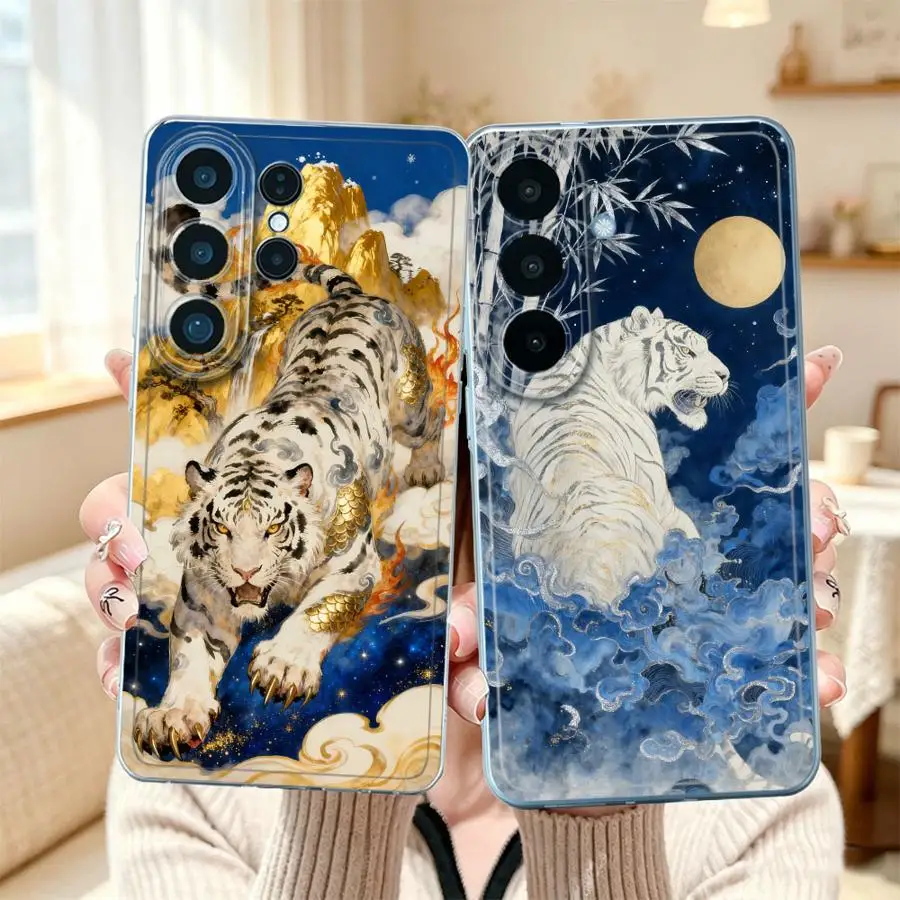 Tiger Mountain Case for Samsung Galaxy S26 Ultra S25 Edge S20 Plus S21 S24 Note 20 Ultra 10 S23 Ultra S23Ultra S22 FE Phone