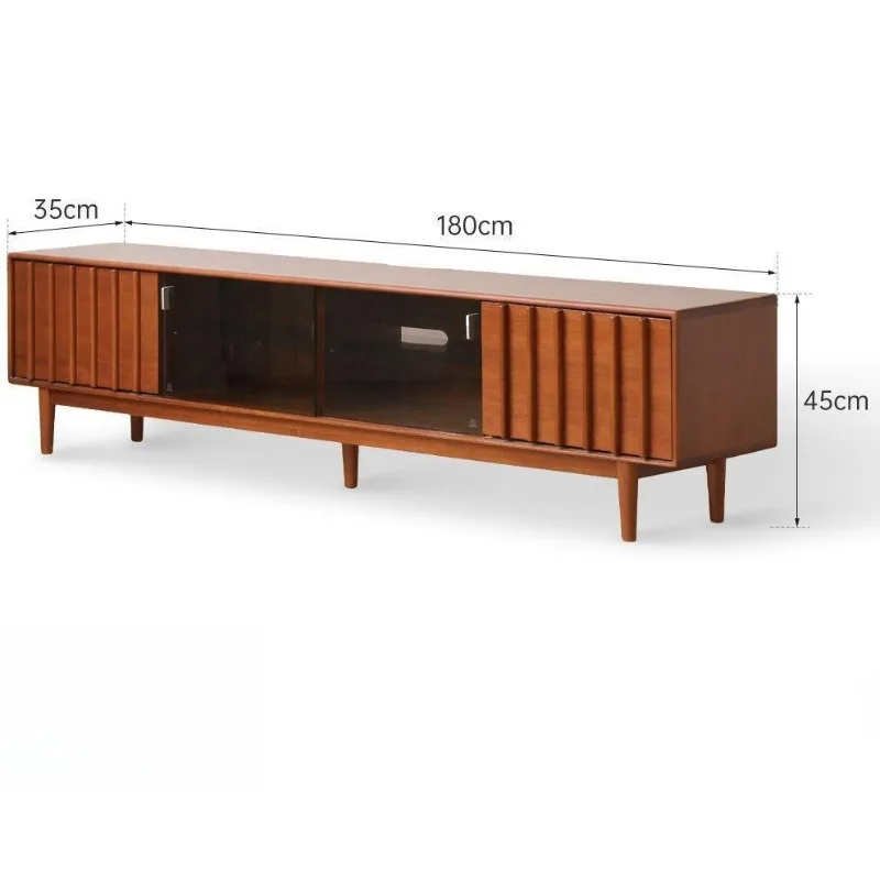 Solid wood modern retro TV locker living room video  long bedroom storage long bedside