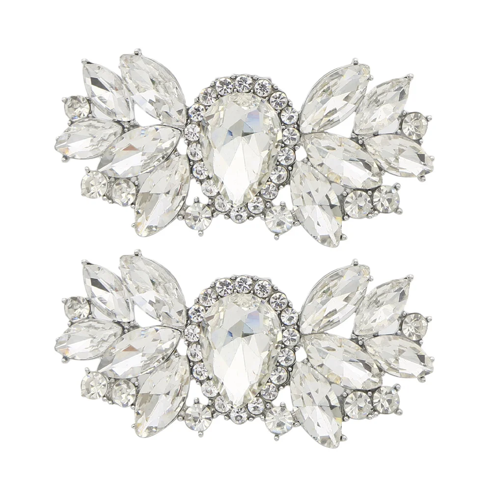 

2pcs Shoe Clips Accessories Women Bridal Wedding Elegant Decorative Alloy nament Fastening Removable Lightweight for Heels