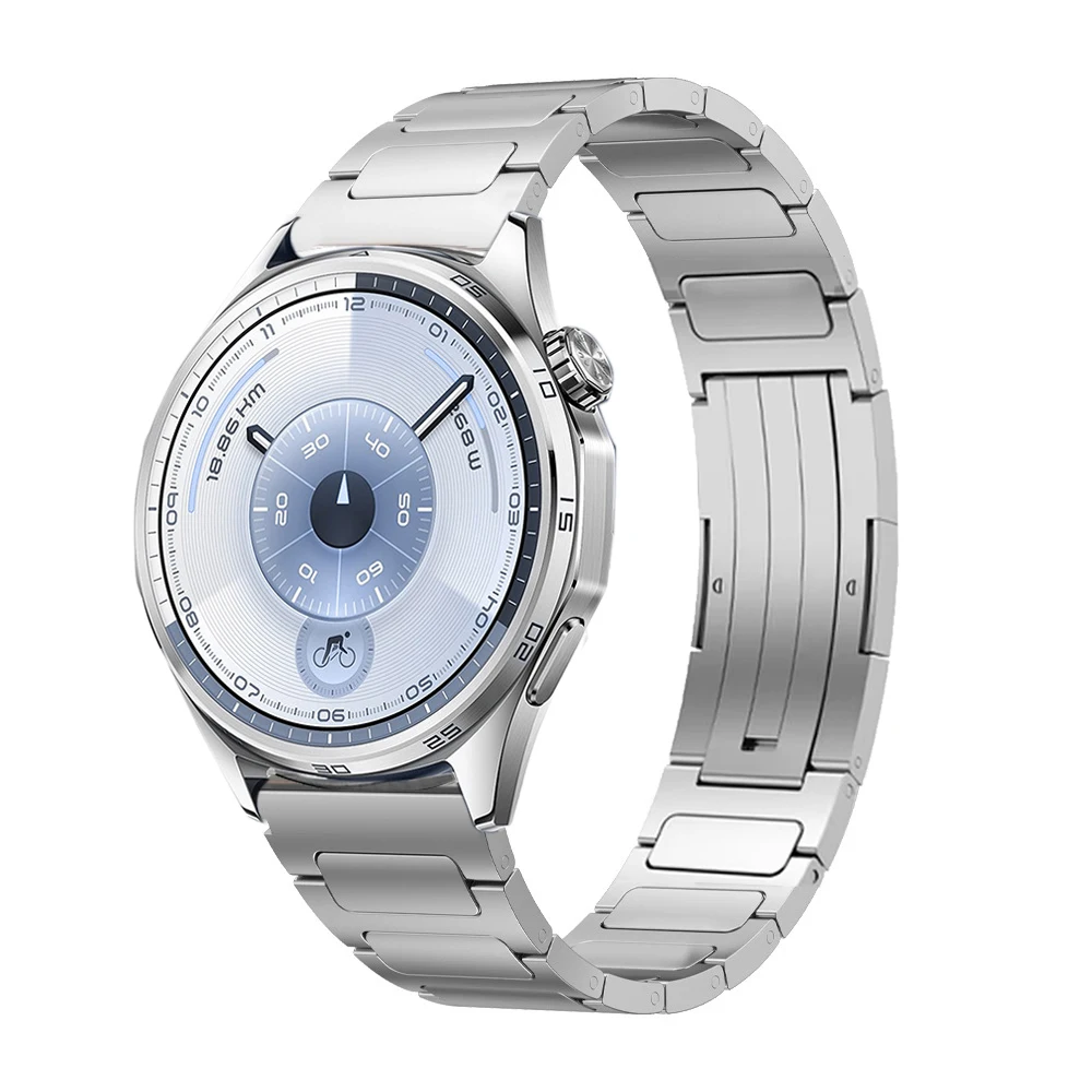 22mm Titanium Strap For Huawei Watch 5 GT6-5-4 46mm Business Men's High End Metal Wristband Bracelet For Garmin 970 965 955 Band