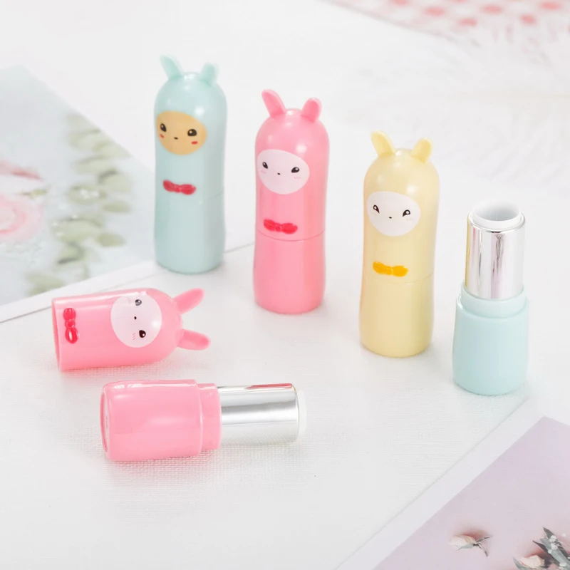 Cute Cartoon Alpaca Batom Tubos Vazios, Lip Balm Containers, Recarregáveis para DIY, Amostra De Batom Cosmético Caseiro, 12.1mm