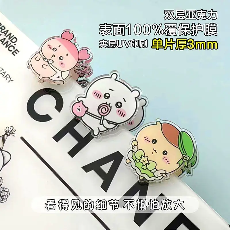 Chiikawa Hairpin Acrylic Pp Clip Cute Jiyi Little Eight Flying Mouse Hand Account Clip Student Reward Chiikawa Gifts