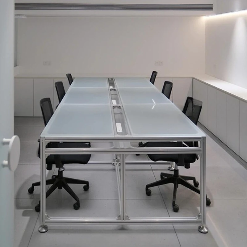 

Modern simple aluminum profile office computer table conference table