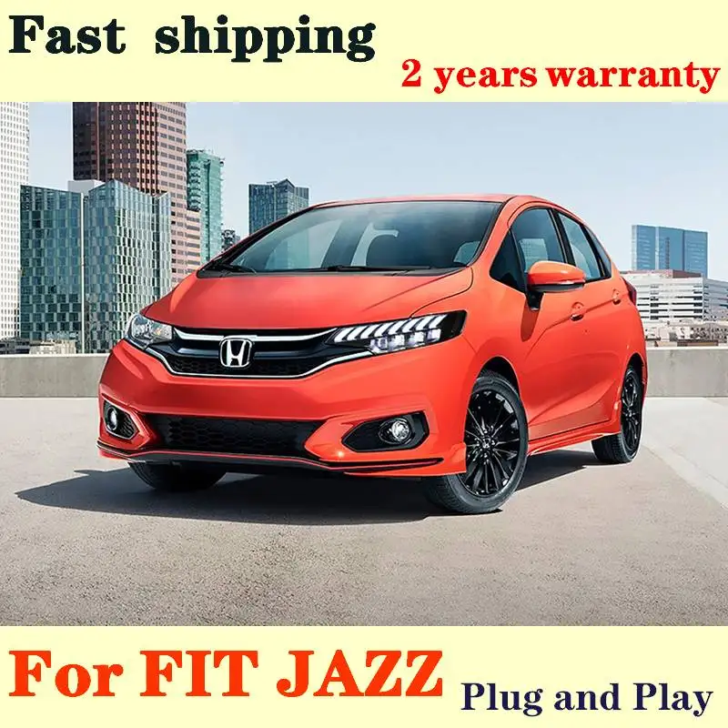 

Car Headlight For Honda FIT JAZZ GK5 2018 Headlights ALL LED Headlight Daytime Running Light DRL Bi-LED LENS Car Accessories