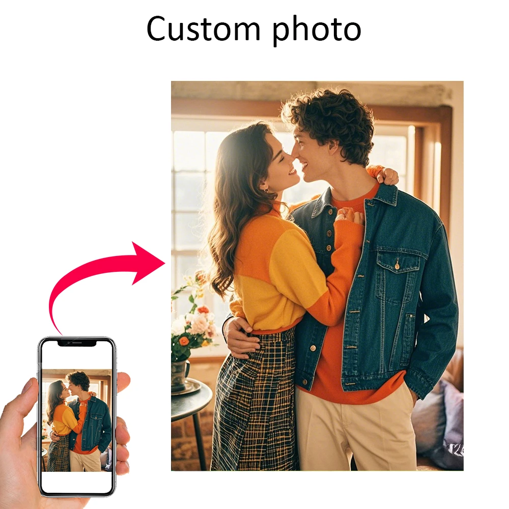 Personalized Canvas Wall Art, Custom Size Poster with Optional Frame, DIY Hanging Poster, Made to Order – 1 Piece
