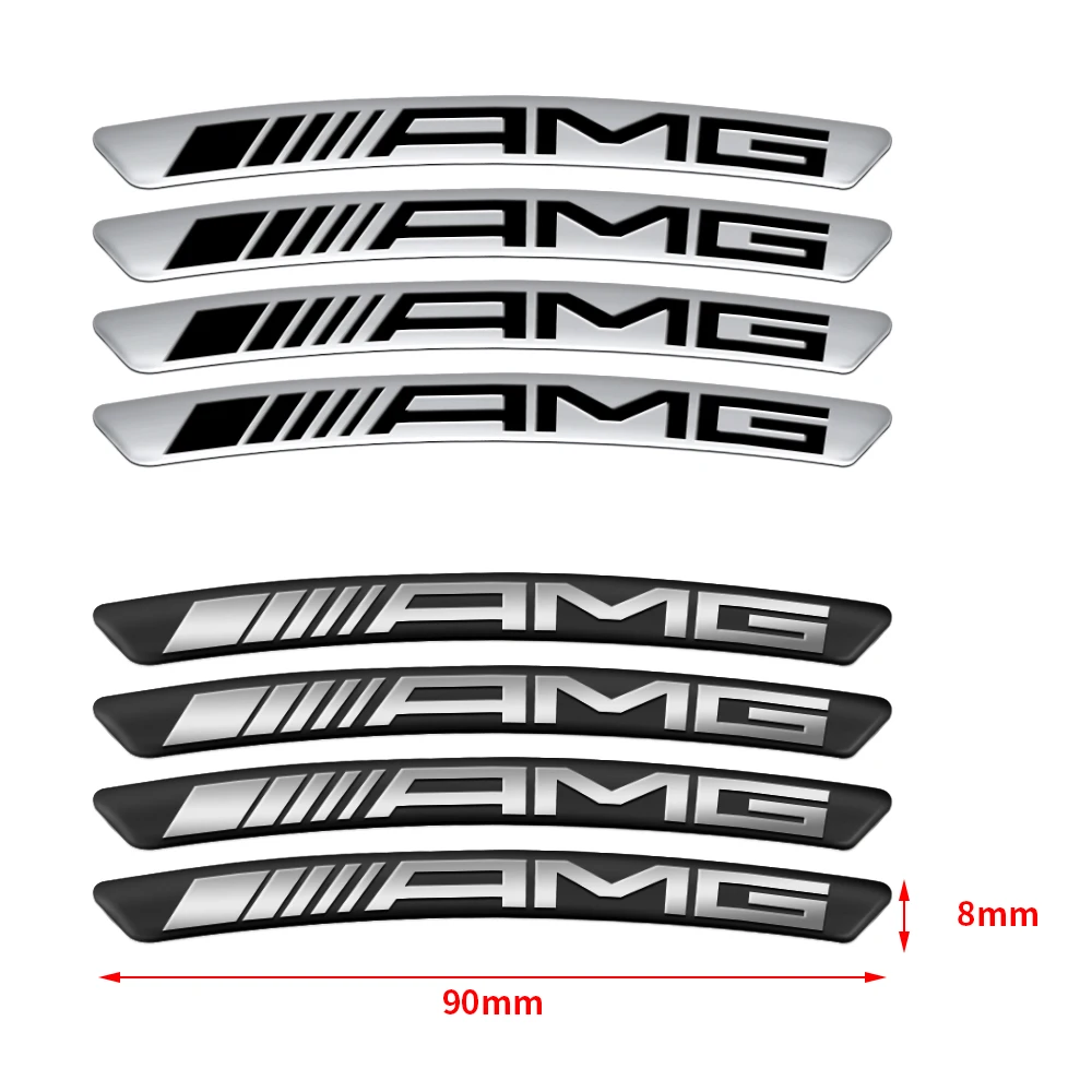 4 stücke auto form rad felge aufkleber dekoration zubehör für mercedes benz amg w168 w211 w212 w213 cle gla c180 glc gla w203 w204