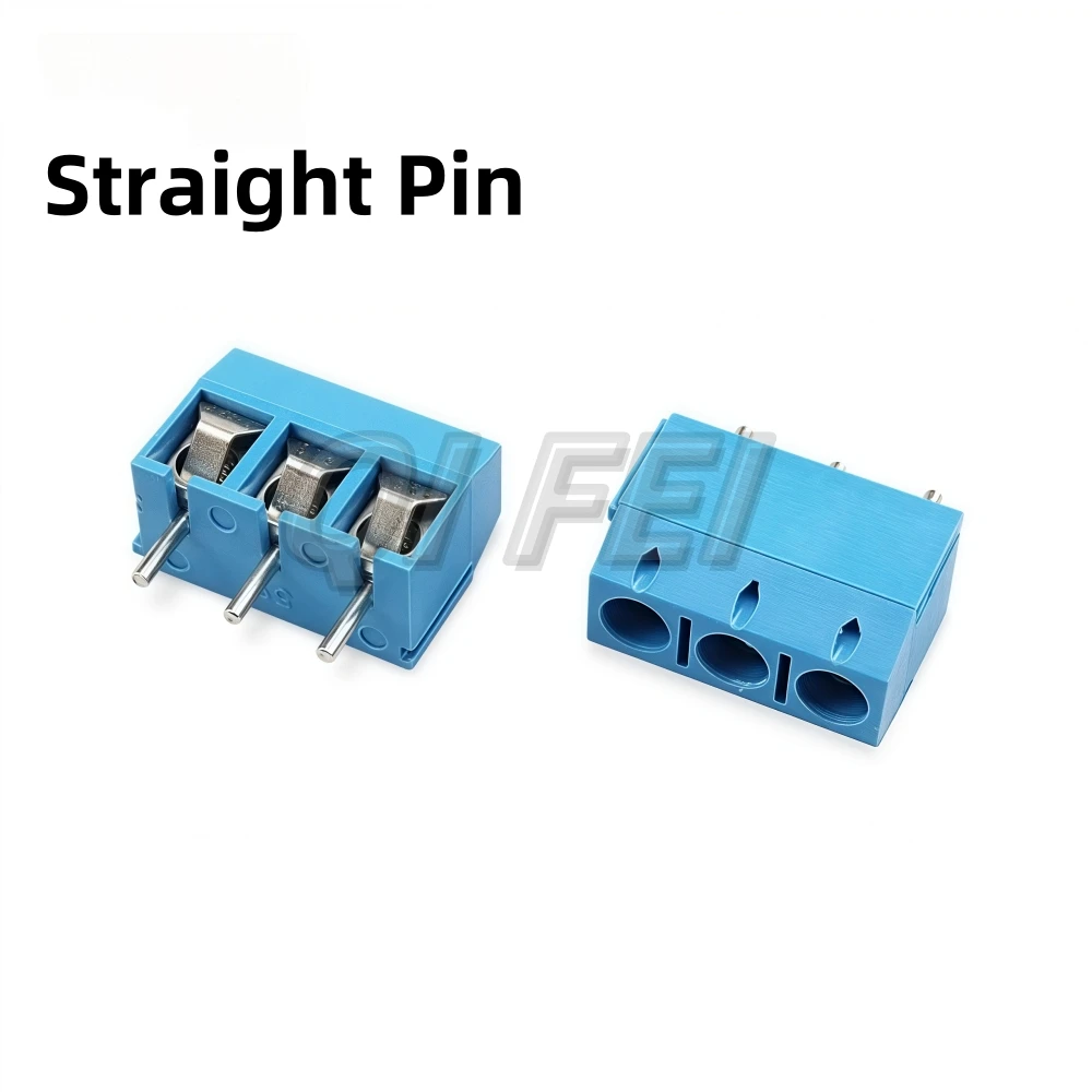 10PCS KF301 Screw connector 5mm Pitch KF301-2P 3Pin KF301R 5.0mm Spliceable Connector Straight Pin Curved Pin MG/DG/KF301