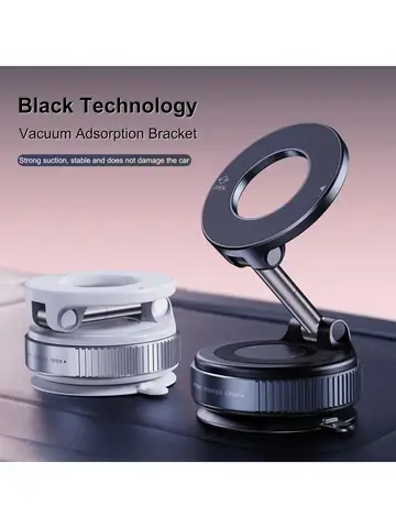 360° Rotating Vacuum Magnetic Car Phone Holder New Model Dashboard Glass Mount Multi-Scenario Automotive Navigation Stand