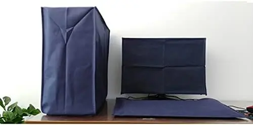 

Набор из 3 пылезащитных чехлов для ПК: для монитора, клавиатуры и системного блока - синий (для монитора 29 дюймов)