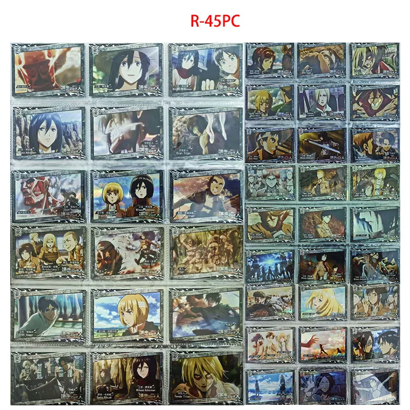 Anime Attack on Titan Rare SSR SSP SP PR GP JP UR Game Collectible Cards Mikasa Eren Armin Levi Toys for boys Birthday Present