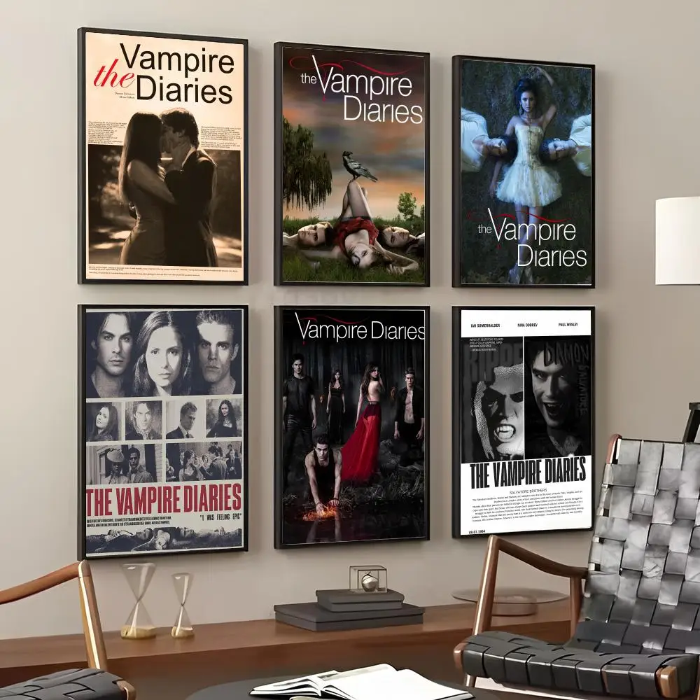 The Vampire Diaries Movie Painting Calligraphy Cotton Canvas Wall Art Poster Quality Decor Painting for Living Room Home Decor