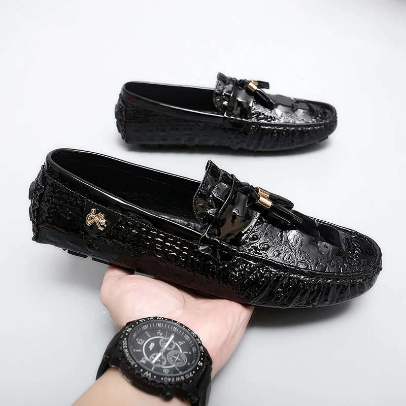 

Новые мужские туфли-бобы без шнуровки, повседневные лоферы для вождения с мягкой подошвой, обувь унисекс для ленивых, кроссовки для пар в корейском стиле