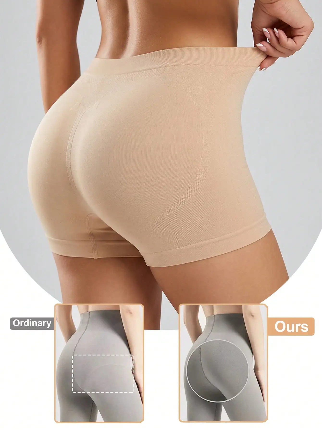 Women's Seamless Body Shaper Pantie Low Waist Tummy Control Boyshorts Breathable Comfortable Butt Lifter Panties Underwear image 3